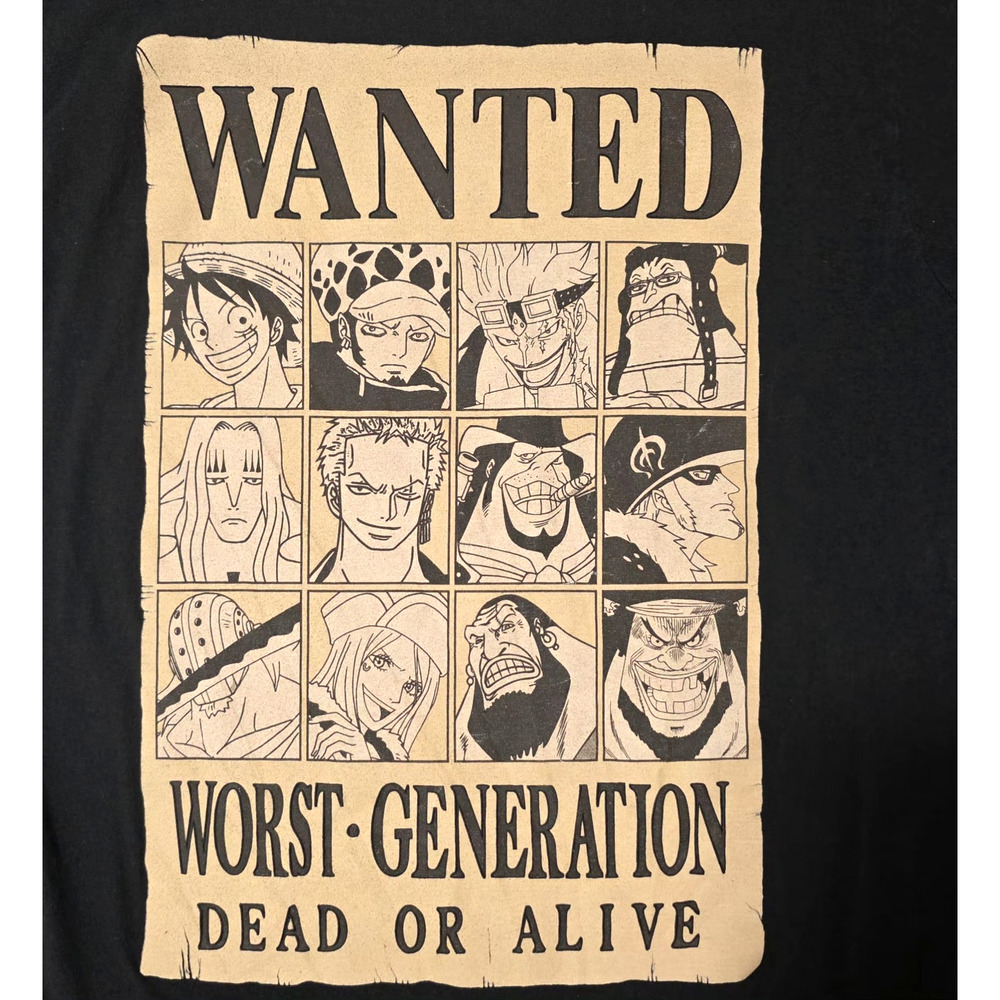 Ripple Junction Black Graphic 'Wanted - Worst Generation' Short Sleeve Tee - Picture 4 of 5